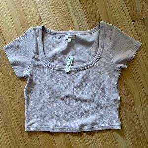 NWT Madewell Cropped Scoop Neck Tee
